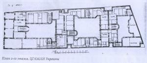 П. Алёшин. План второго этажа дома Бажанова (источник [19])