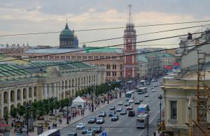 Фотосалон имени Карла Буллы в Санкт-Петербурге, вид на Невский