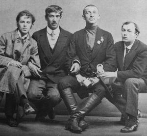 Мандельштам, Чуковский, Бенедикт Лившиц и Юрий Анненков, 1914