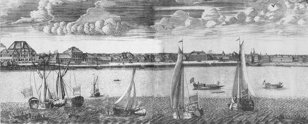 Зубов А.Ф. Панорама Петербурга. 1716 год, фрагмент