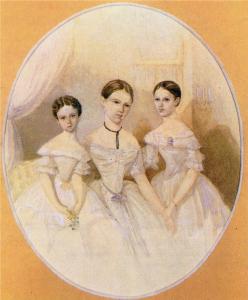 Дочери декабриста С.П.Трубецкого: Зинаида, Александра, Елизавета (слева направо)