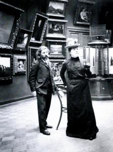 И.Е. Репин и Н.Б. Нордман в Третьяковской галерее (1908)
