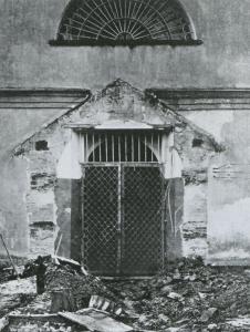 Западный фасад Сампсониевского храма после сломки соединительного коридора