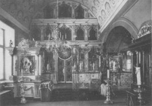 Сампсониевский собор. Иконостас левого придела (фото начала XX века)
