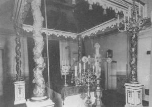 Сампсониевский собор. Главный алтарь (престол и сень), фото начала XX века