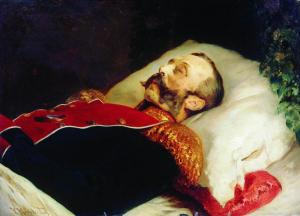К. Е. Маковский. Портрет Александра II на смертном одре