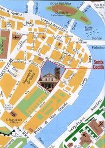 Базилика Санта-Чечилия-ин-Трастевере на карте Рима