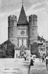 Ворота Шпалентор, Базель, старая открытка