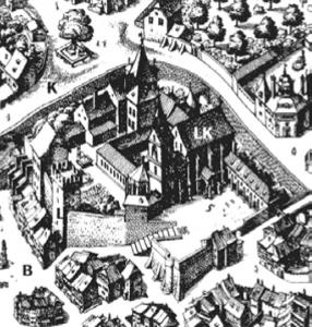 Монастырь Св. Леонарда в Базеле в 1525 году