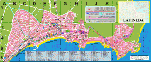 Карта автобусных маршрутов Салоу, Испания