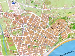Карта города, Таррагона, Испания