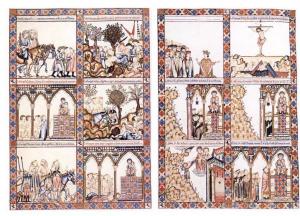 Чудеса Девы Монсерратской, миниатюры из сборника Cantigas de Santa Maria