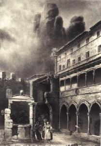 Монастырь Монсеррат, руины готического клуатра, 1830 год