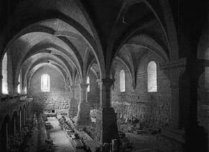Разрушенный винный погреб в монастыре Поблет, Каталония, Испания