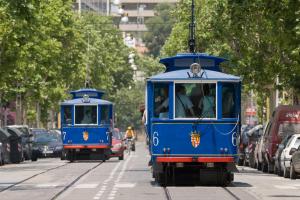 Голубой трамвай в Барселоне