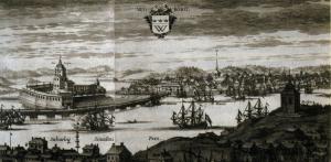 Выборг в XVII веке, гравюра Эрика Дальберга (1681)